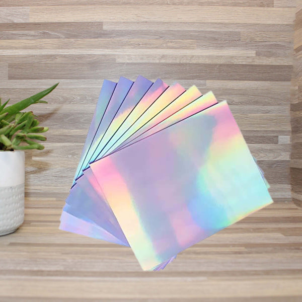 Vinyl imprimible Adhesivo holográfico. Paquete de 20 hojas.
